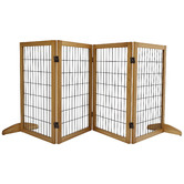 Charlies Pet Product 4 Panel Pine Wood Pet Gate