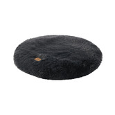 Charlies Pet Product Charcoal Shaggy Faux Fur Round Pet Mat