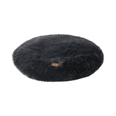 Charlies Pet Product Charcoal Shaggy Faux Fur Round Pet Mat