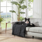 Charlies Pet Product Shaggy Faux Fur Bolster Sofa Protector &amp; Dog Bed