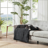 Charlies Pet Product Shaggy Faux Fur Bolster Sofa Protector &amp; Dog Bed