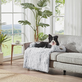 Charlies Pet Product Shaggy Faux Fur Bolster Sofa Protector &amp; Dog Bed