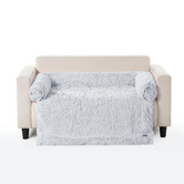 Charlies Pet Product Shaggy Faux Fur Bolster Sofa Protector &amp; Dog Bed