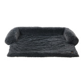 Charlies Pet Product Shaggy Faux Fur Bolster Sofa Protector &amp; Dog Bed