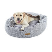 Charlies Pet Product Snookie Hooded Faux Linen Snuggle Dog Bed