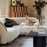 Charlies Pet Product Shaggy Faux Fur Bolster Sofa Protector &amp; Dog Bed
