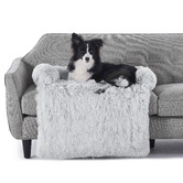 Charlies Pet Product Shaggy Faux Fur Bolster Sofa Protector &amp; Dog Bed