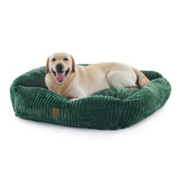 Charlies Pet Product Ascher Plush Corduroy Square Dog Bed
