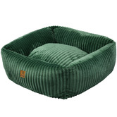 Charlies Pet Product Ascher Plush Corduroy Square Dog Bed