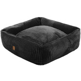 Charlies Pet Product Ascher Plush Corduroy Square Dog Bed