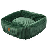 Charlies Pet Product Ascher Plush Corduroy Square Dog Bed