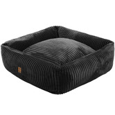 Charlies Pet Product Ascher Plush Corduroy Square Dog Bed
