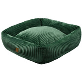 Charlies Pet Product Ascher Plush Corduroy Square Dog Bed