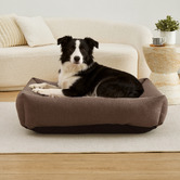 Charlies Pet Product Brody Linen-Look Dog Bed