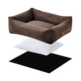 Charlies Pet Product Brody Linen-Look Dog Bed