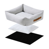 Charlies Pet Product Brody Linen-Look Dog Bed
