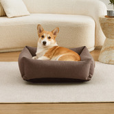 Charlies Pet Product Brody Linen-Look Dog Bed
