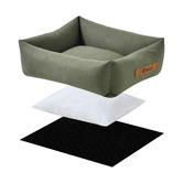 Charlies Pet Product Brody Linen-Look Dog Bed