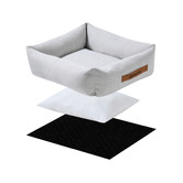Charlies Pet Product Brody Linen-Look Dog Bed