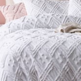 Chiswick Living White Medallion Cotton Quilt Cover Set