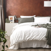 Chiswick Living White 500TC Natural Bamboo &amp; Cotton Quilt Cover Set