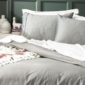 Chiswick Living Charcoal 500TC Natural Bamboo &amp; Cotton Quilt Cover Set