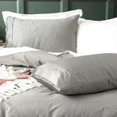 Chiswick Living Charcoal 500TC Natural Bamboo &amp; Cotton Quilt Cover Set
