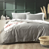 Chiswick Living Charcoal 500TC Natural Bamboo &amp; Cotton Quilt Cover Set