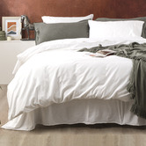 Chiswick Living White 500TC Natural Bamboo &amp; Cotton Quilt Cover Set