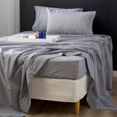 Chiswick Living Striped Egyptian Cotton Flannelette Sheet Set