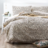 Chiswick Living Snow Leopard Flannelette Egyptian Cotton Quilt Cover Set