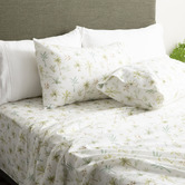 Chiswick Living Palm Sorrel Egyptian Cotton Flannelette Sheet Set