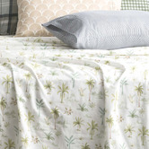 Chiswick Living Palm Sorrel Egyptian Cotton Flannelette Sheet Set
