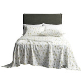 Chiswick Living Palm Sorrel Egyptian Cotton Flannelette Sheet Set