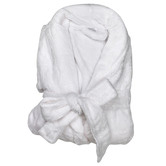 Radisson Home White Silk Touch 200D Microfibre Bathrobe