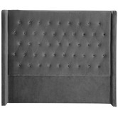 Radisson Home Stamford Winged Chesterfield Velvet King Bedhead