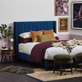 Radisson Home Luxe Velvet Upholstered Bed Base