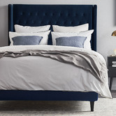 Radisson Home Stamford Winged Chesterfield Velvet Queen Bedhead