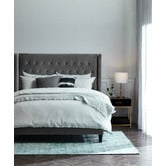 Radisson Home Luxe Velvet Upholstered Bed Base