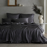 Radisson Home Dark Grey Hypnos Mulberry Silk Quilt Cover Set