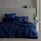 Radisson Home Navy Blue Hypnos Mulberry Silk Quilt Cover Set