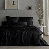 Radisson Home Black Hypnos Mulberry Silk Quilt Cover Set