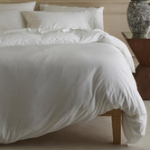 Radisson Home White Aetius Organic Bamboo Quilt Cover Set