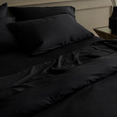 Radisson Home Black Aetius Organic Bamboo Quilt Cover Set