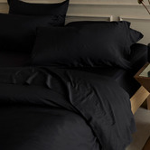 Radisson Home Black Aetius Organic Bamboo Quilt Cover Set