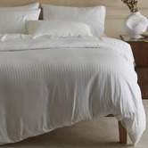 Radisson Home White Stripe Aetius Organic Bamboo Quilt Cover Set