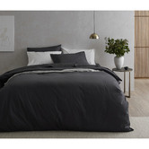 Radisson Home Charcoal Organic Cotton Quilt Cover Set