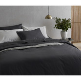 Radisson Home Charcoal Organic Cotton Quilt Cover Set