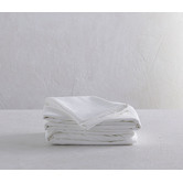 Radisson Home White Striped Organic Cotton Sheet Set
