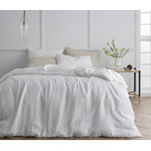 Radisson Home White Triemes French Flax Linen Quilt Cover Set